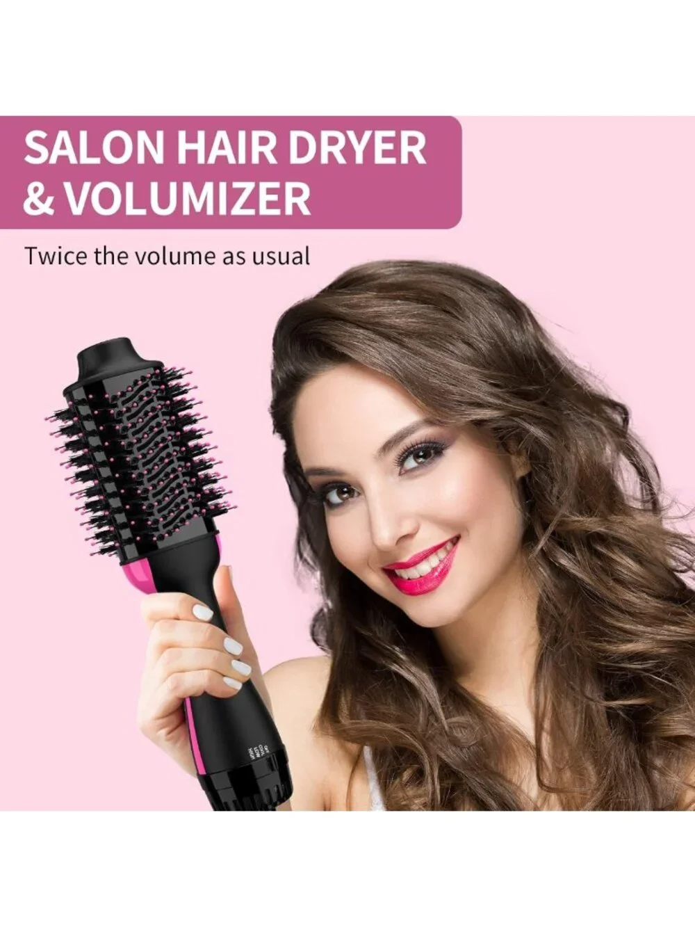 2-in-1 Hair Dryer Brush & Volumizer - Fast Drying, Styling & Frizz Control